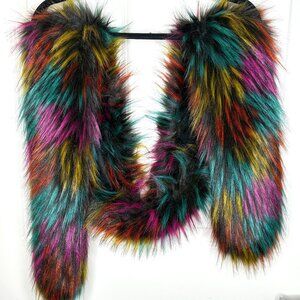 Multicolored Fur Stole